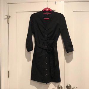 Club Monaco black shirt dress with sash